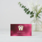 マッサージセラピーリフレクソロジーセラピー金ゴールドブルゴーニュ 名刺 (スタンド正面)