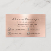 マッサージセラピーリフレクソロジーセラピー金ゴールドベージュ 名刺 (裏面)