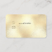 マッサージセラピーリフレクソロジーハンド霊気バラ金ゴールド' 名刺 (裏面)