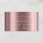 マッサージセラピーリフレクソロジーバラ豆グリッター足 名刺 (裏面)