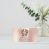 マッサージセラピーリフレクソロジーバラ金ゴールドグリッターダスト 名刺 (スタンド正面)