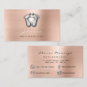 マッサージセラピーリフレクソロジーバラ金ゴールドグレースパーク 名刺 (正面/裏面)