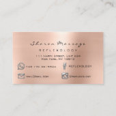 マッサージセラピーリフレクソロジーバラ金ゴールドグレースパーク 名刺 (裏面)