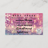 マッサージセラピーリフレクソロジー足バラグリッターQR 名刺 (裏面)