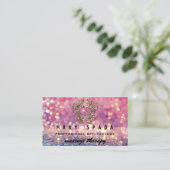 マッサージセラピーリフレクソロジー足バラグリッターQR 名刺 (スタンド正面)