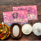 マッサージセラピーリフレクソロジー足バラピンクQRCode 名刺