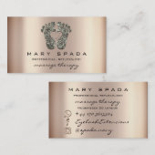 マッサージセラピーリフレクソロジー足Instagraティール（緑がかった色）ログ 名刺 (正面/裏面)