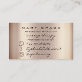 マッサージセラピーリフレクソロジー足Instagraティール（緑がかった色）ログ 名刺 (裏面)