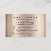 マッサージセラピーリフレクソロジー足Instagra金ゴールドログ 名刺 (裏面)