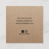 マッサージセラピーロータスヒーリングハンズヴィンテージクラフト スクエア名刺 (裏面)