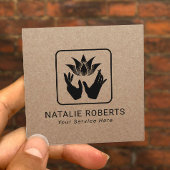 マッサージセラピーロータスヒーリングハンズヴィンテージクラフト スクエア名刺