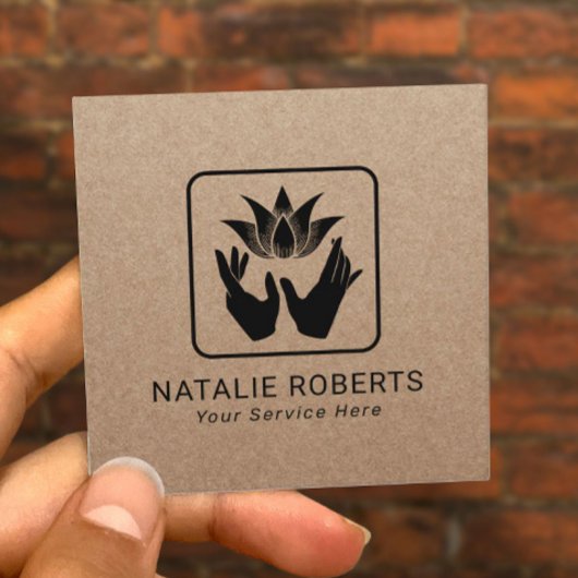 マッサージセラピーロータスヒーリングハンズヴィンテージクラフト スクエア名刺