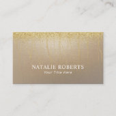 マッサージセラピーヴィンテージ金ゴールドグリッター静脈スパ 名刺 (正面)