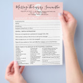 マッサージセラピー同意予算型枠 チラシ (手)