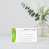 マッサージセラピー春グリーンスパアポイントメント 予約カード (スタンド正面)