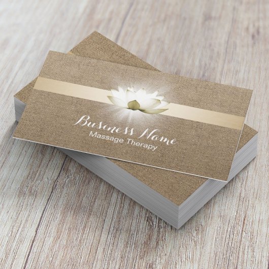 マッサージセラピー白熱［赤熱］光を放つロータスヒーリングサロンラップ 名刺