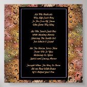 マッサージセラピー祈りの言葉 ポスター (正面)