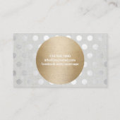マッサージセラピー金ゴールドサークルシルバードットモダン 名刺 (裏面)