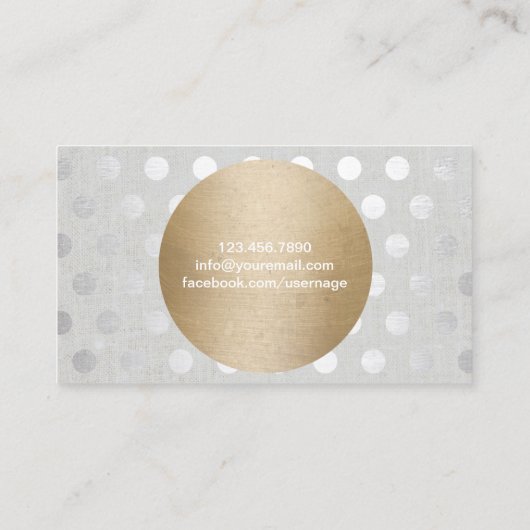 マッサージセラピー金ゴールドサークルシルバードットモダン 名刺 (裏面)