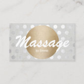 マッサージセラピー金ゴールドサークルシルバードットモダン 名刺 (正面)