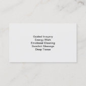 マッサージセラピー金ゴールドロータスフラワーロゴエレガント 名刺 (裏面)