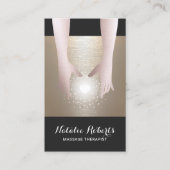 マッサージセラピー金ゴールド霊気エネルギーヒーリングスパ 名刺 (正面)