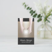 マッサージセラピー金ゴールド霊気エネルギーヒーリングスパ 名刺 (スタンド正面)