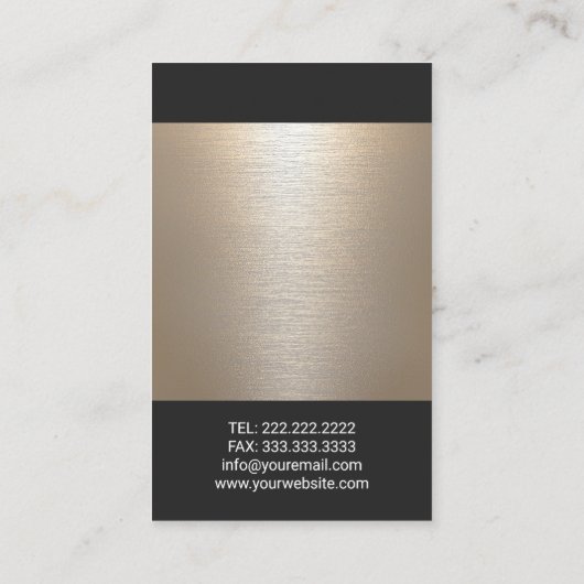 マッサージセラピー金ゴールド霊気エネルギーヒーリングスパ 名刺 (裏面)