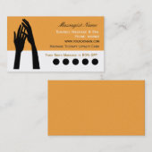 マッサージセラピー顧客ロイヤリティパンチ ロイヤリティカード (正面/裏面)