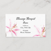マッサージセラピー/オーキッドビジネスカード 名刺 (裏面)