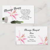 マッサージセラピー/オーキッドビジネスカード 名刺 (正面/裏面)