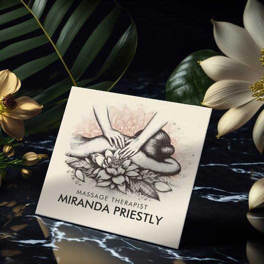 マッサージセラピー ヒーリングハンド エナジースパ ウェルネス スクエア名刺