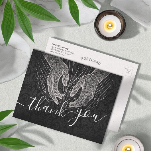 マッサージセラピー ヒーリングハンド エナジースパ ウェルネス ポストカード