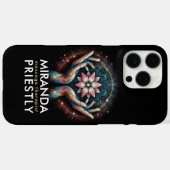 マッサージセラピー ヒーリングハンド エナジースパ ウェルネス Case-Mate iPhoneケース (裏面 (横))