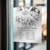 マッサージセラピー ヒーリングハンド エネルギー営業時間 ウィンドウサイン