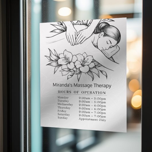 マッサージセラピー ヒーリングハンド エネルギー営業時間 ウィンドウサイン