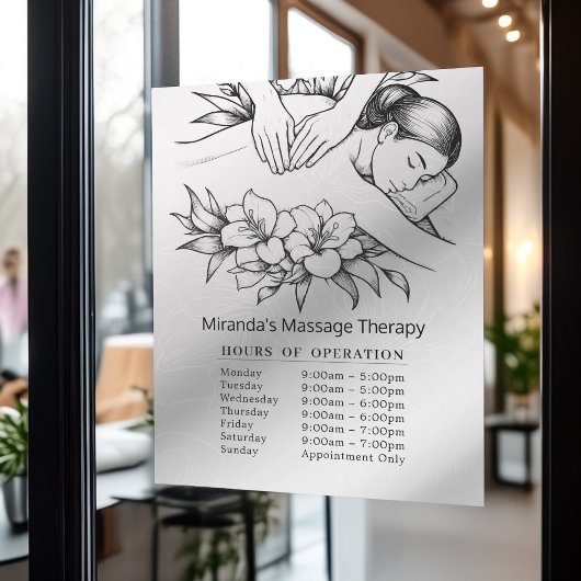 マッサージセラピー ヒーリングハンド エネルギー営業時間 ウィンドウサイン