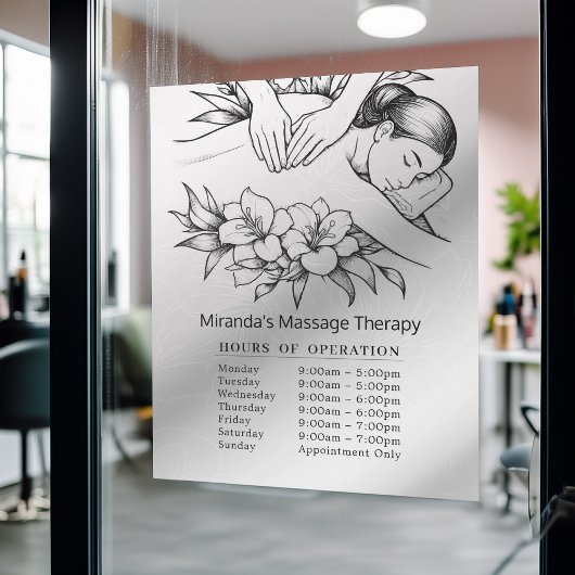 マッサージセラピー ヒーリングハンド エネルギー営業時間 ウィンドウサイン