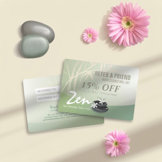 マッサージセラピー ヨガ スパ サロン 紹介割引 紹介カード
