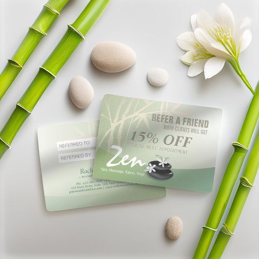 マッサージセラピー ヨガ スパ サロン 紹介割引 紹介カード