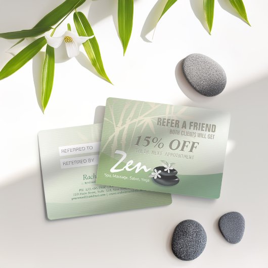 マッサージセラピー ヨガ スパ サロン 紹介割引 紹介カード