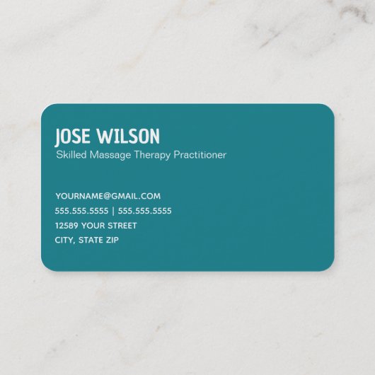 マッサージセラピー 名刺 (裏面)