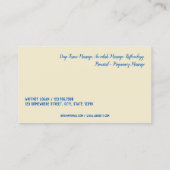 マッサージセラピー 名刺 (裏面)