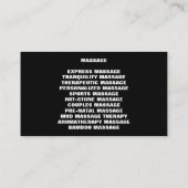 マッサージセラピー#2 名刺 (裏面)