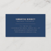 マッサージテーブル、マッサージセラピスト 名刺 (裏面)