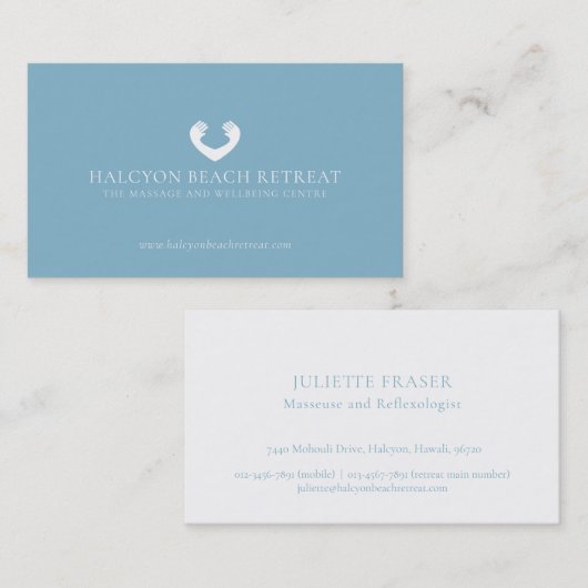 マッサージハートハンズロゴリトリート名刺 名刺 (正面/裏面)