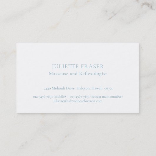 マッサージハートハンズロゴリトリート名刺 名刺 (裏面)