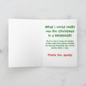 マッサージホリデーウィッシュリスト シーズンカード (内部)