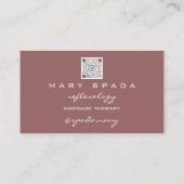 マッサージリフレクソロジーグリッターハンズ金ゴールドQRCodeバラ 名刺 (裏面)