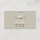 マッサージリフレクソロジーグリッターハンズ金ゴールドQRCodeブルー 名刺 (裏面)